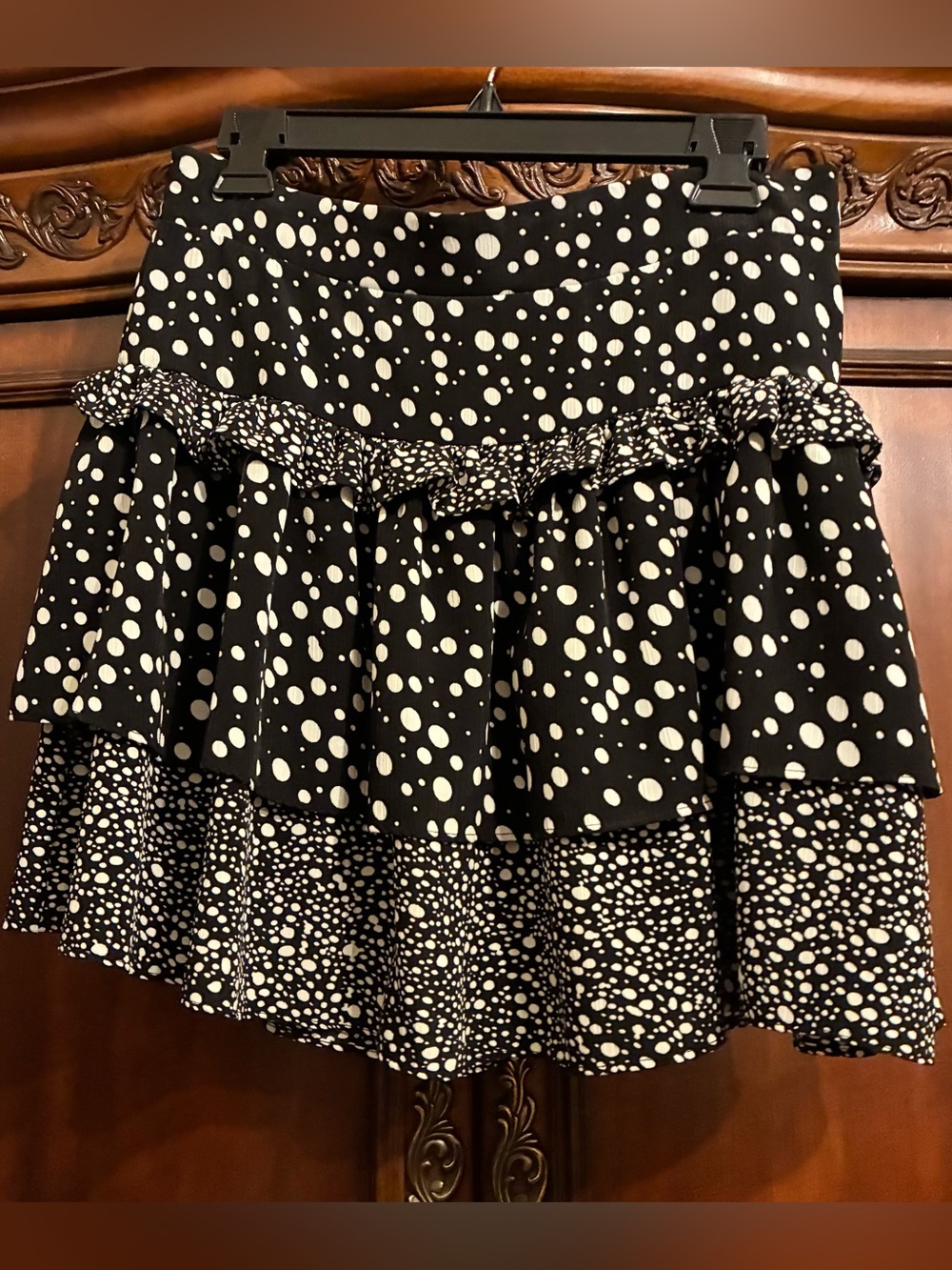⚫️⚪️  Black and White Polka Dot Tiered Skirt by Whiteroom & Cactus  ⚫️⚪️⚫️⚪️